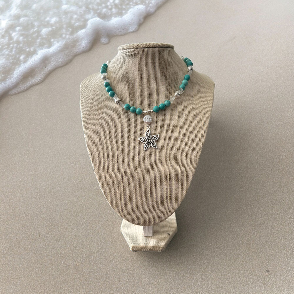 Turquoise & Hematite Necklace - Image 2