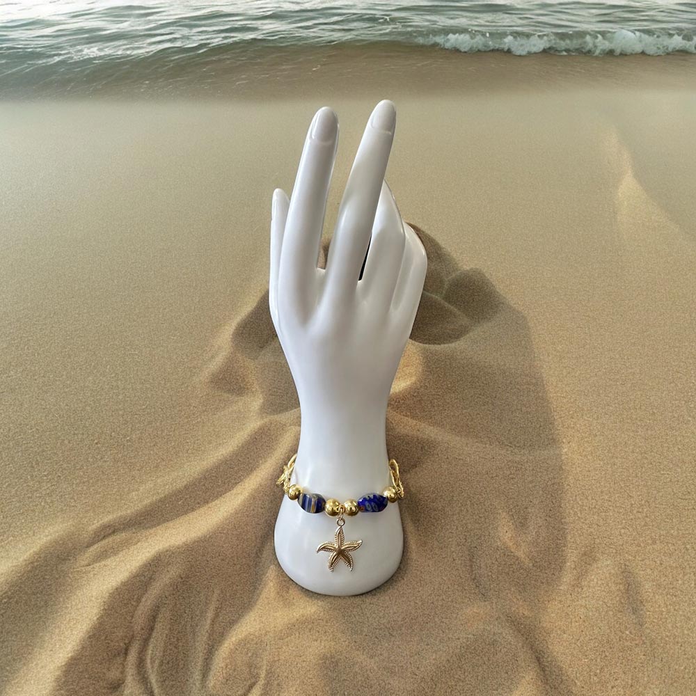 Elegant Hematite Lampwork Bracelet - Image 3