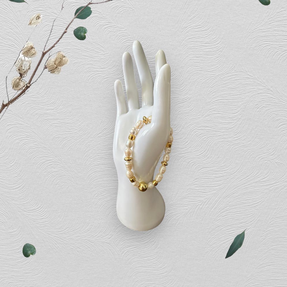 Golden Hematite Pearl Bracelet - Image 2