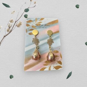 Elegant Steel & Pearl Earrings