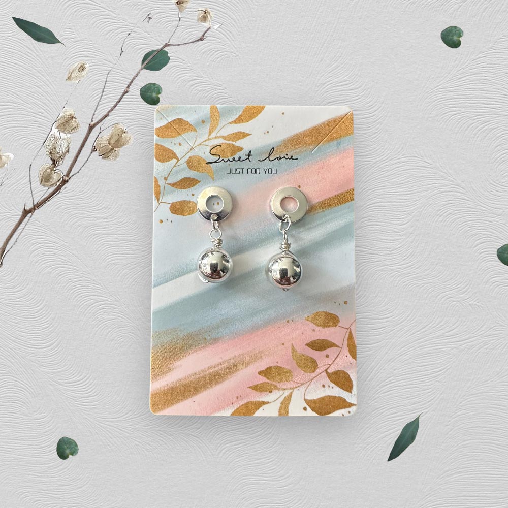 Elegant Hematite Steel Earrings